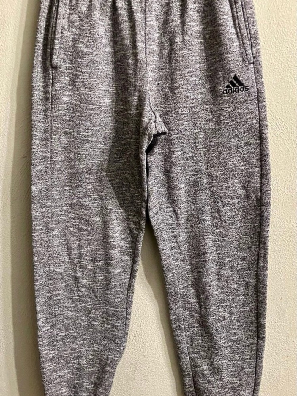 adidas Youth Heather Gray Jogger Sweatpants